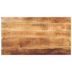 Tampo de mesa retangular 100x50x2,5 cm mangueira áspera maciça