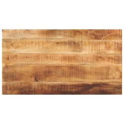 Tampo de mesa retangular 120x50x2,5 cm mangueira áspera maciça