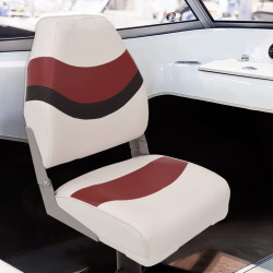 2 Pcs conjunto assento de barco dobrável com encosto alto
