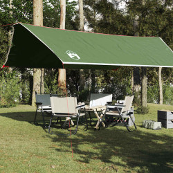 Lona de campismo 500x294 cm impermeável verde