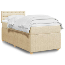 Cama com molas/colchão 80x200 cm tecido cor crème