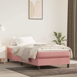 Colchão de molas ensacadas infantil firmeza média 80x160 cm veludo rosa