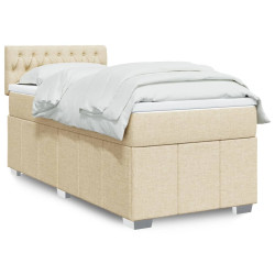 Cama com molas/colchão 80x200 cm tecido cor crème