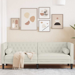 Sofá chesterfield com rolos 3 lugares veludo rosa