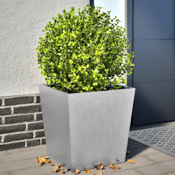 Vaso/floreira de jardim 2 pcs 50x50x50 cm aço galvanizado
