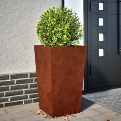 Garden planters 2 pcs 45x45x75 cm aço resistente às intempéries