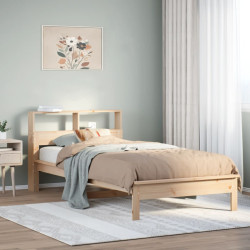 Cama com estante sem colchão 90x200 cm pinho maciço