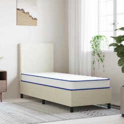 Colchão de espuma de memória 80x200x17 cm macio branco