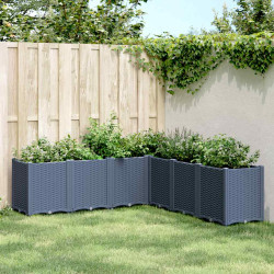 Vaso/floreira 160x160x53 cm PP cinzento azul