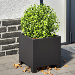 Vaso/floreira de jardim 30x30x30 cm aço preto