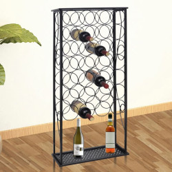 Garrafeira de metal, suporte para 28 garrafas de vinho