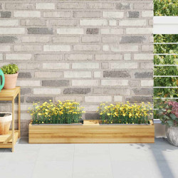 Floreiras para paletes euro 12 pcs 36x13,5x9,5 cm PP cinzento