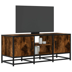 Móvel p/ TV 100x35x41cm derivados madeira/metal carvalho fumado
