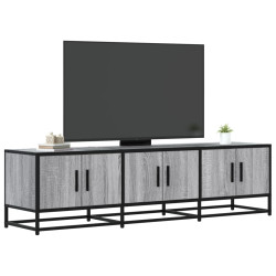 Móvel p/ TV 150x35x41 cm deriv. madeira/metal cinzento sonoma