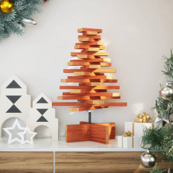 Árvore de natal decorativa 60 cm pinho maciço castanho-mel