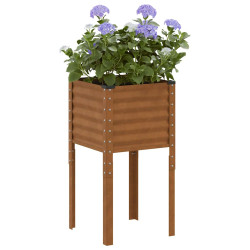 Vaso de jardim 45x45x88 cm aço resistente às intempéries