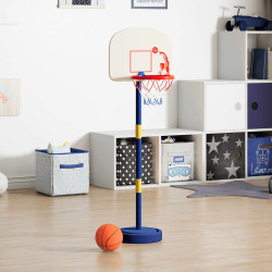 Suporte basquetebol c/ bola e bomba altura ajustável 90/121 cm