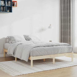Cama sem colchão 193x203 cm king madeira de pinho maciça