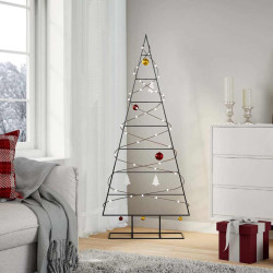 Árvore de natal para decoração 150 cm metal preto