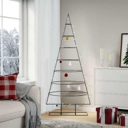Árvore de natal para decoração 180 cm metal preto