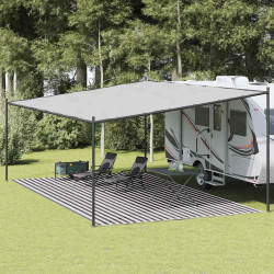 Tapete de campismo para tenda 400x700 cm pead antracite/branco