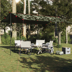 Lona de campismo 506x306 cm impermeável camuflagem