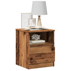 Mesa de cabeceira 2 pcs 40x40x50cm deriv. madeira madeira velha