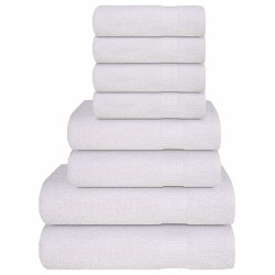 8Pcs conjunto de toalhas frogn 360 g/m² branco