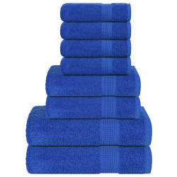 8Pcs conjunto de toalhas frogn 360 g/m² azul