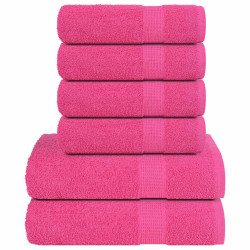 6Pcs conjunto de toalhas frogn 360 g/m² rosa