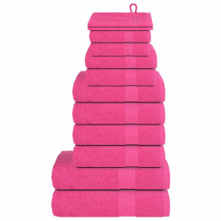 12Pcs conjunto de toalhas frogn 360 g/m² rosa