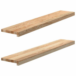 Soleiras da janela 2 pcs 110x20x2cm carvalho maciço não tratado
