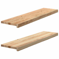 Soleiras da janela 2 pcs 100x30x2cm carvalho maciço não tratado