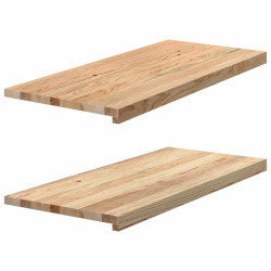 Soleiras da janela 2 pcs 90x40x2 cm carvalho maciço não tratado