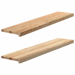 Soleiras da janela 2 pcs 120x25x2cm carvalho maciço não tratado