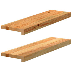 Soleiras da janela 2 pcs 70x20x2 cm carvalho castanho-claro