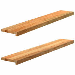 Soleiras da janela 2 pcs 120x20x2 cm carvalho castanho-claro