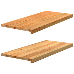 Soleiras da janela 2 pcs 90x40x2 cm carvalho castanho-claro