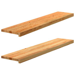 Soleiras da janela 2 pcs 120x25x2 cm carvalho castanho-claro