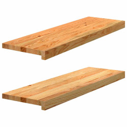 Soleiras da janela 2 pcs 80x30x2 cm carvalho castanho-claro