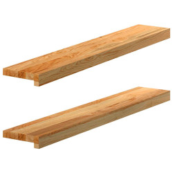 Soleiras da janela 2 pcs 90x15x2 cm carvalho castanho-claro