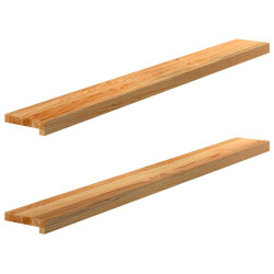 Soleiras da janela 2 pcs 140x15x2 cm carvalho castanho-claro