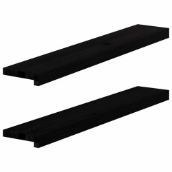 Soleiras da janela 2 pcs 90x15x2 cm carvalho castanho-preto