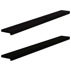 Soleiras da janela 2 pcs 140x15x2 cm carvalho castanho-preto