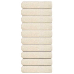 Toalhas de mãos frogn 10 pcs 50x100 cm 360 g/m² creme