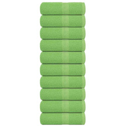 Toalhas de bidé frogn 10pcs 30x50cm 360 g/m² verde maça