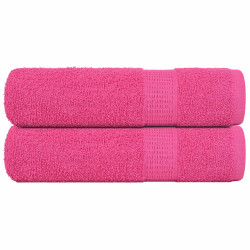 Toalhas de banho frogn 2pcs 70x140 cm 360 g/m² rosa