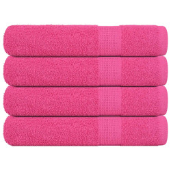 Toalhas de sauna frogn 4 pcs 80x200 cm 360 g/m² rosa
