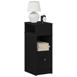 Mesa de cabeceira com gaveta 25x31x66 cm preto