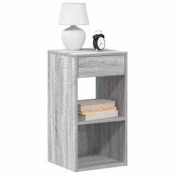 Mesas de cabeceira com gaveta 2pcs 35x34x66,5cm cinzento sonoma